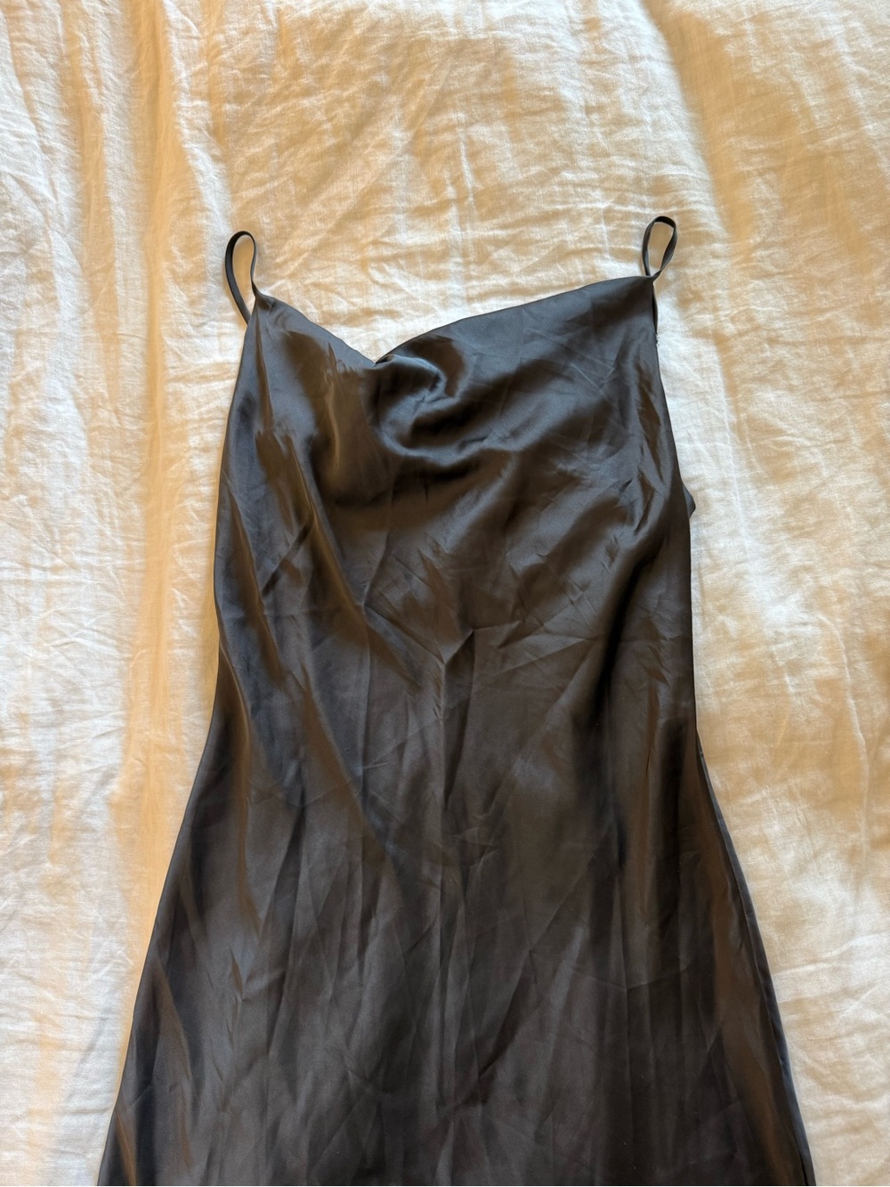 Petal & Pup Charcoal Silky Slip Dress